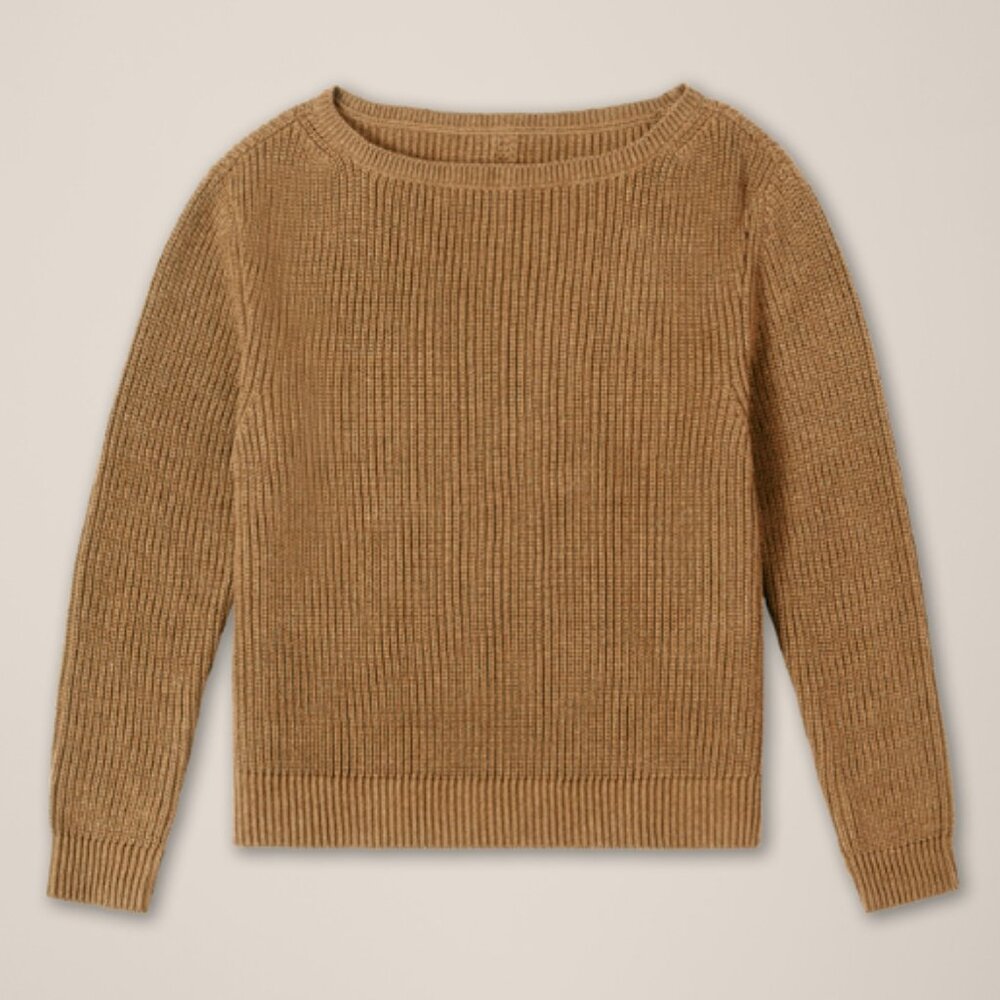 Organic Luxe Knit Boatneck Sweater
